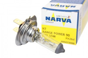 Лампа галогенная  Н7  12V 55W   90%  RANGE POWER  (пр-во Narva)