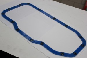 Прокладка масляного картера  ГАЗ-3302 (ЗМЗ-405,406)  Силикон синий  (пр-во ПромТехПласт)