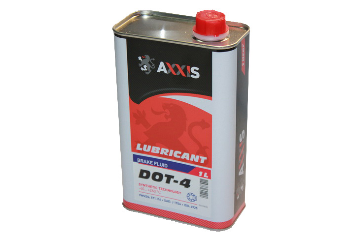 Жидкость тормозная  DOT-4  1л  (пр-во AXXIS)