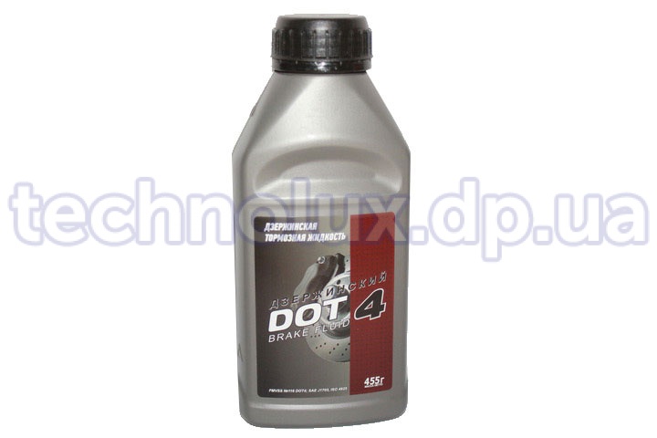 Жидкость тормозная  DOT-4  0,5л  (455г)  (пр-во Дзержинский)