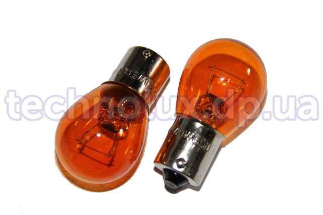 Лампа 1-контактная  12V большая  21W оранжевая (поворотов)  (пр-во Tes-lamps)
