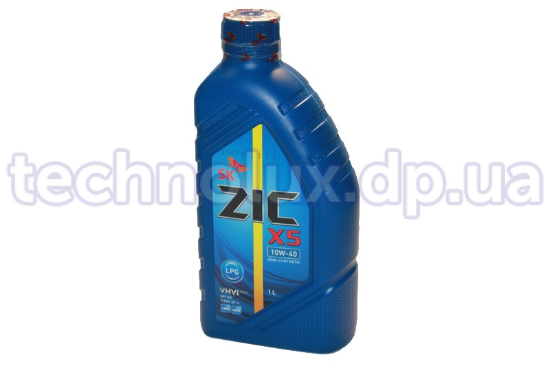 Масло моторное  ZIC  X5  10W-40  LPG (под газ)  (канистра  1л)