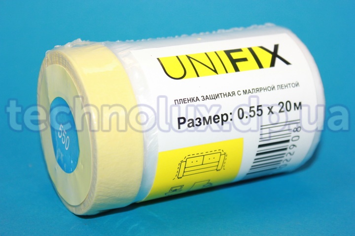 Пленка защитная с малярной лентой  550ммх20м  (пр-во UNIFIX)