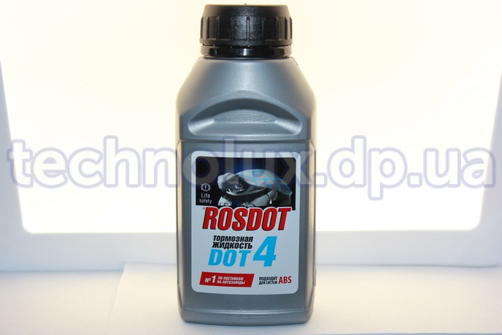 Жидкость тормозная  DOT-4  0,25л  (250г)  (пр-во ROSDOT)