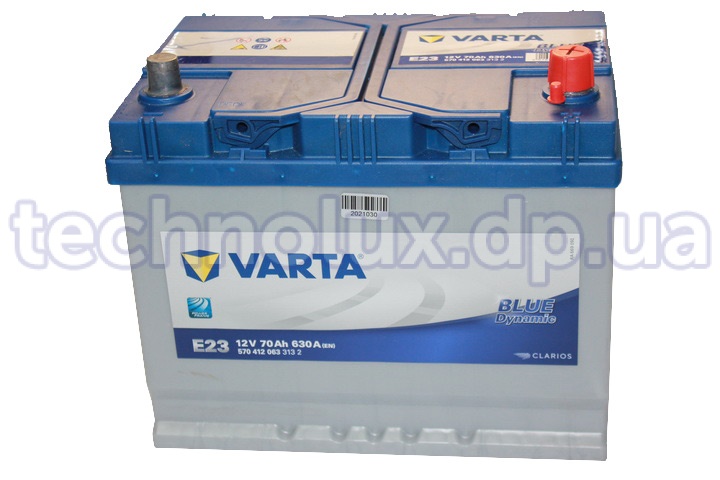 Аккумулятор  70 Ah-12v  VARTA BLUE dynamic  (261х175х220;   справа, Т1), EN630