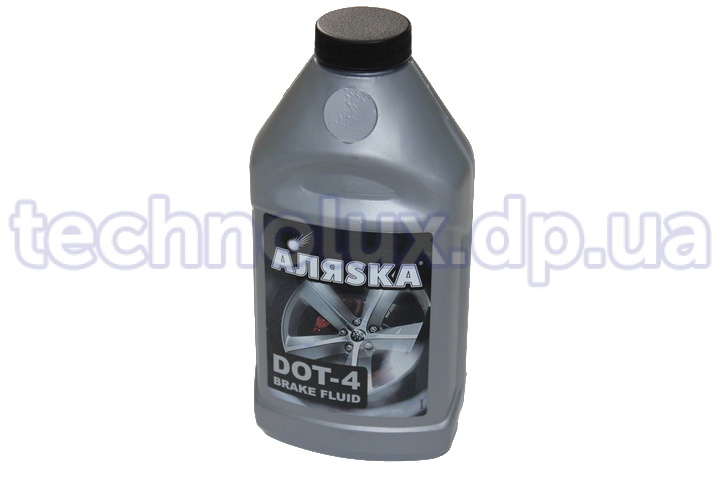 Жидкость тормозная  DOT-4  0,5л  (390г)  (пр-во АЛЯSKA)
