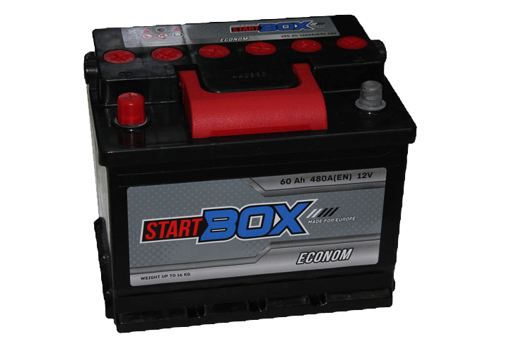 Аккумулятор  60 Ah-12v  StartBOX  Econom  (242х175х190;   слева), EN 480А