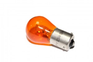 Лампа 1-контактная  12V большая  21W оранжевая (поворотов, со смещением)  (пр-во Magneti Marelli)