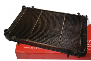 Радиатор охлаждения  ГАЗель-Бизнес  (УМЗ-4216)  2-х рядный медный  (пр-во Иран)
