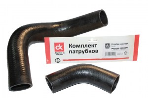 Патрубок радиатора  ГАЗ-53  (компл = 2шт)  (пр-во ДК)