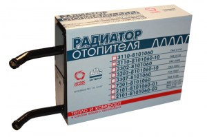 Радиатор отопителя  ГАЗ-3307  3-х рядный медный  (пр-во ШААЗ)