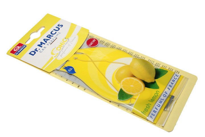 Ароматизатор воздуха (подвеска, картон)  Fresh Lemon (лимон)  (пр-во Dr.Marcus)