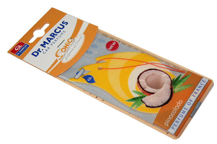 Ароматизатор воздуха (подвеска, картон)  Pinacolada (кокос)  (пр-во Dr.Marcus)