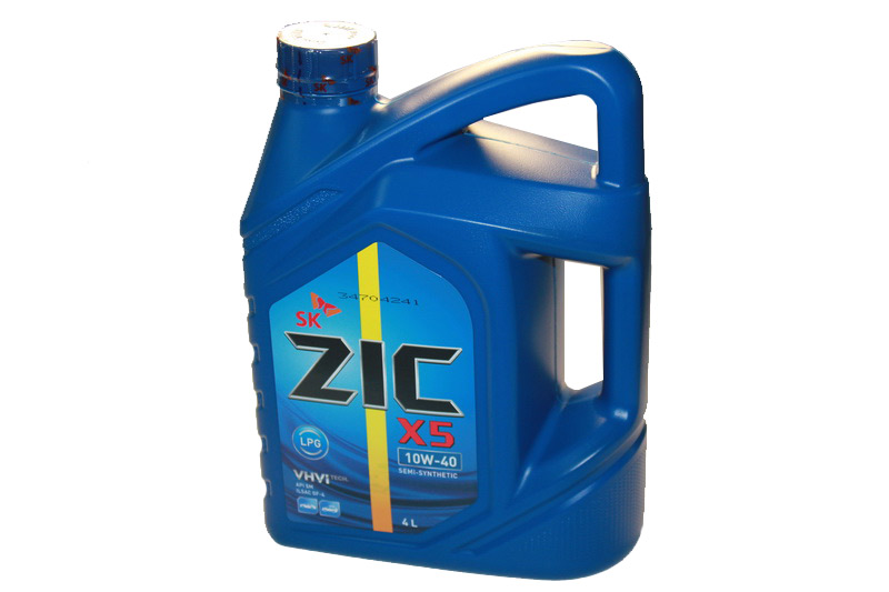 Масло моторное  ZIC  X5  10W-40  LPG (под газ)  (канистра  4л)
