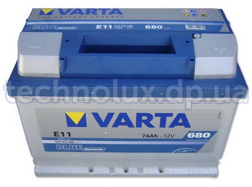 Аккумулятор  74 Ah-12v  VARTA BLUE dynamic  (278x175x190;   справа, Т1), EN680