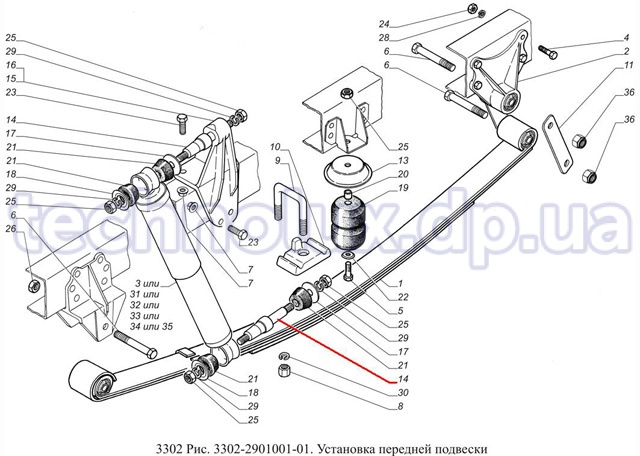 Передняя балка газель 3302 схема